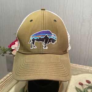 Vintage Patagonia Buffalo Bison Snapback Trucker Cap Hat Unisex.